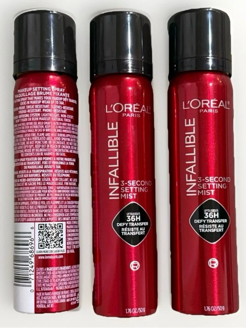 L'Oréal Infallible 3-Second Setting Mist - Set of 3
